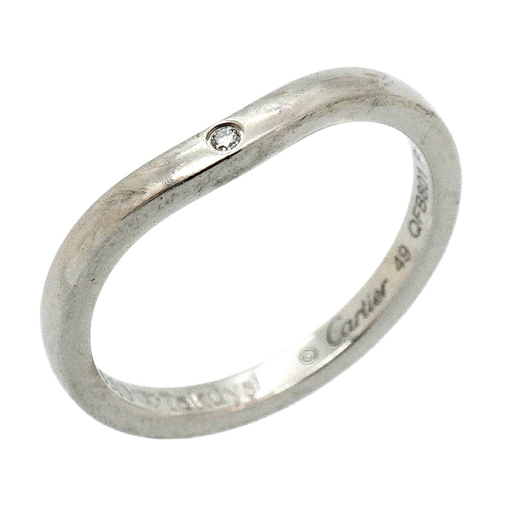 Cartier Ballerina Ring, 3PD, Pt950 Platinum, Diamond, Size 49, Ladies'
